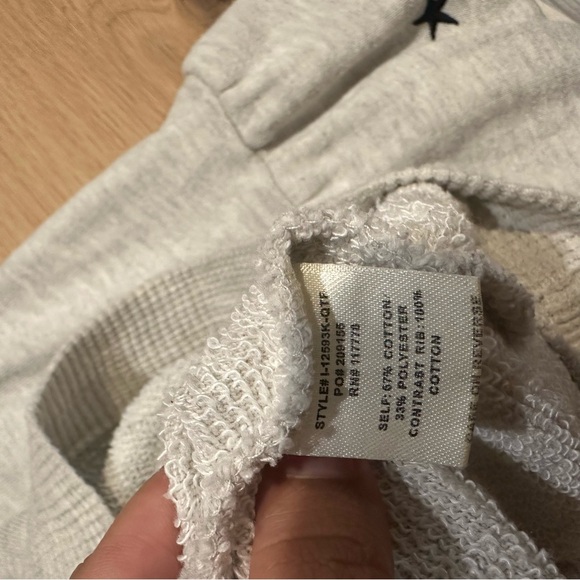 Lovestitch Embroidered Star Balloon Sleeve Sweater Medium Gray - Picture 5 of 5